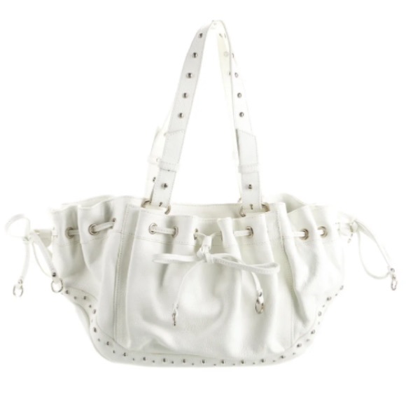 Anne Fontaine Genuine Leather Black Studded Handbag - Picture 7 of 7